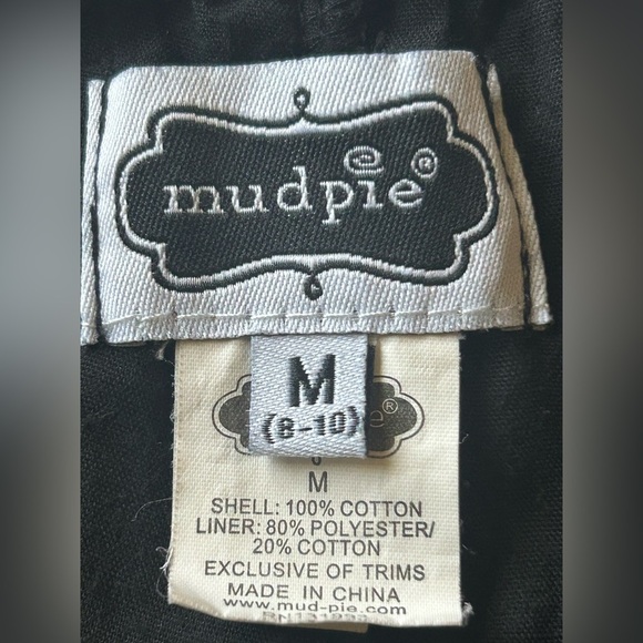 Mud Pie Black Crochet Lace Shorts Lined Cotton Boho Festival Size Medium - Picture 4 of 4